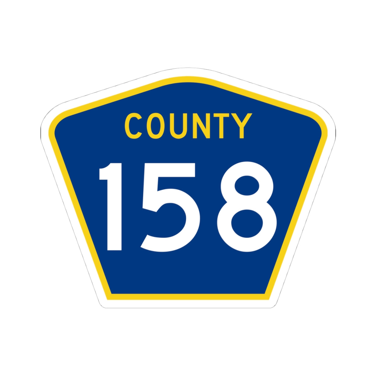 County 158 MN (Minnesota) (Road Sign) STICKER Vinyl Kiss-Cut Decal