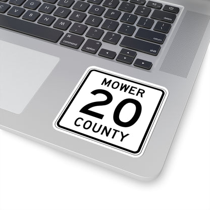 Mower County Route 20 MN (Minnesota) (Road Sign) STICKER Vinyl Kiss-Cut Decal