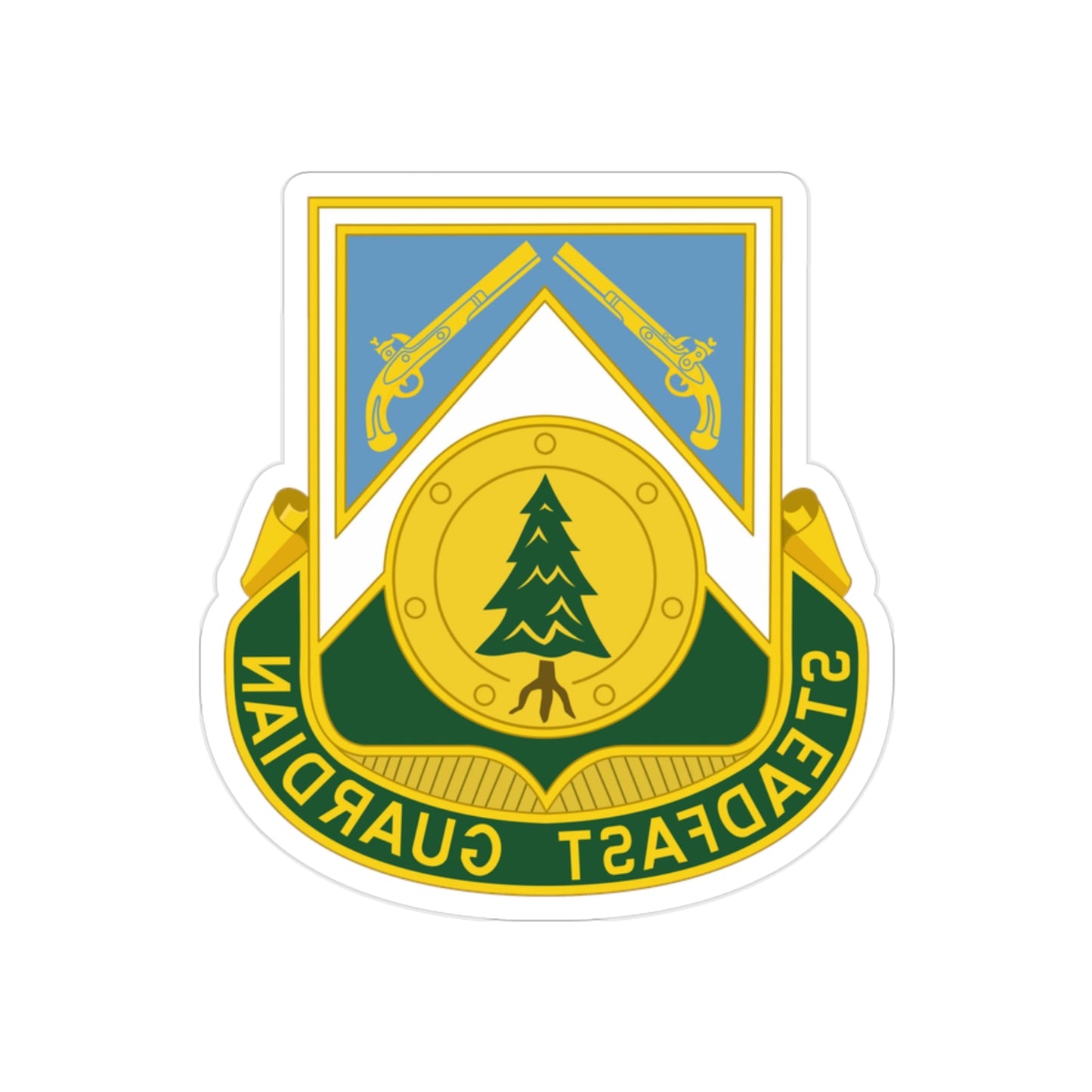 390th Military Police Battalion (U.S. Army) REVERSE PRINT Transparent STICKER-2" × 2"-The Sticker Space