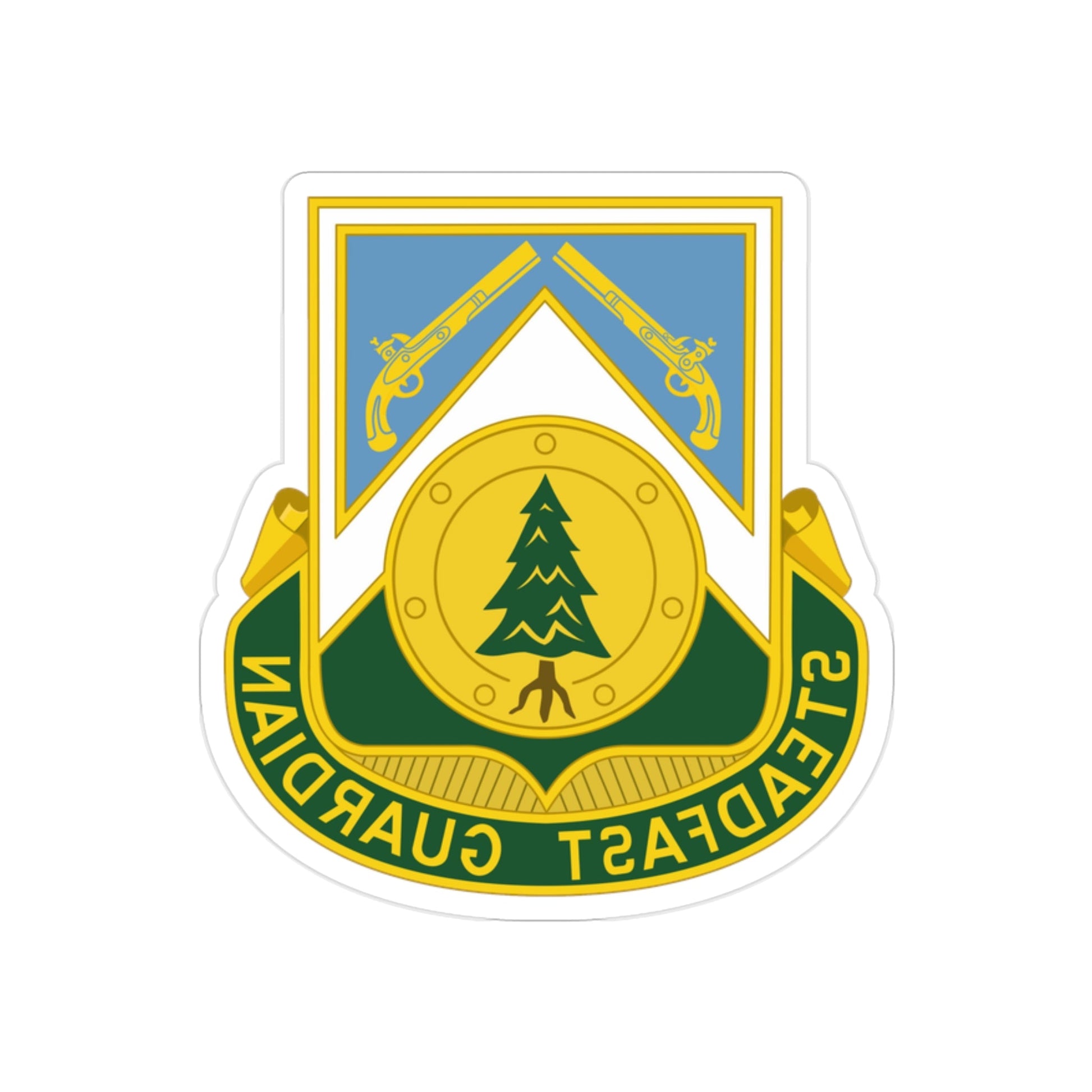 390th Military Police Battalion (U.S. Army) REVERSE PRINT Transparent STICKER-2" × 2"-The Sticker Space