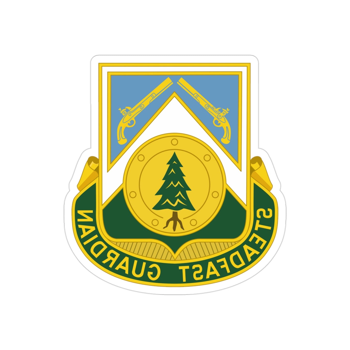 390th Military Police Battalion (U.S. Army) REVERSE PRINT Transparent STICKER-3" × 3"-The Sticker Space