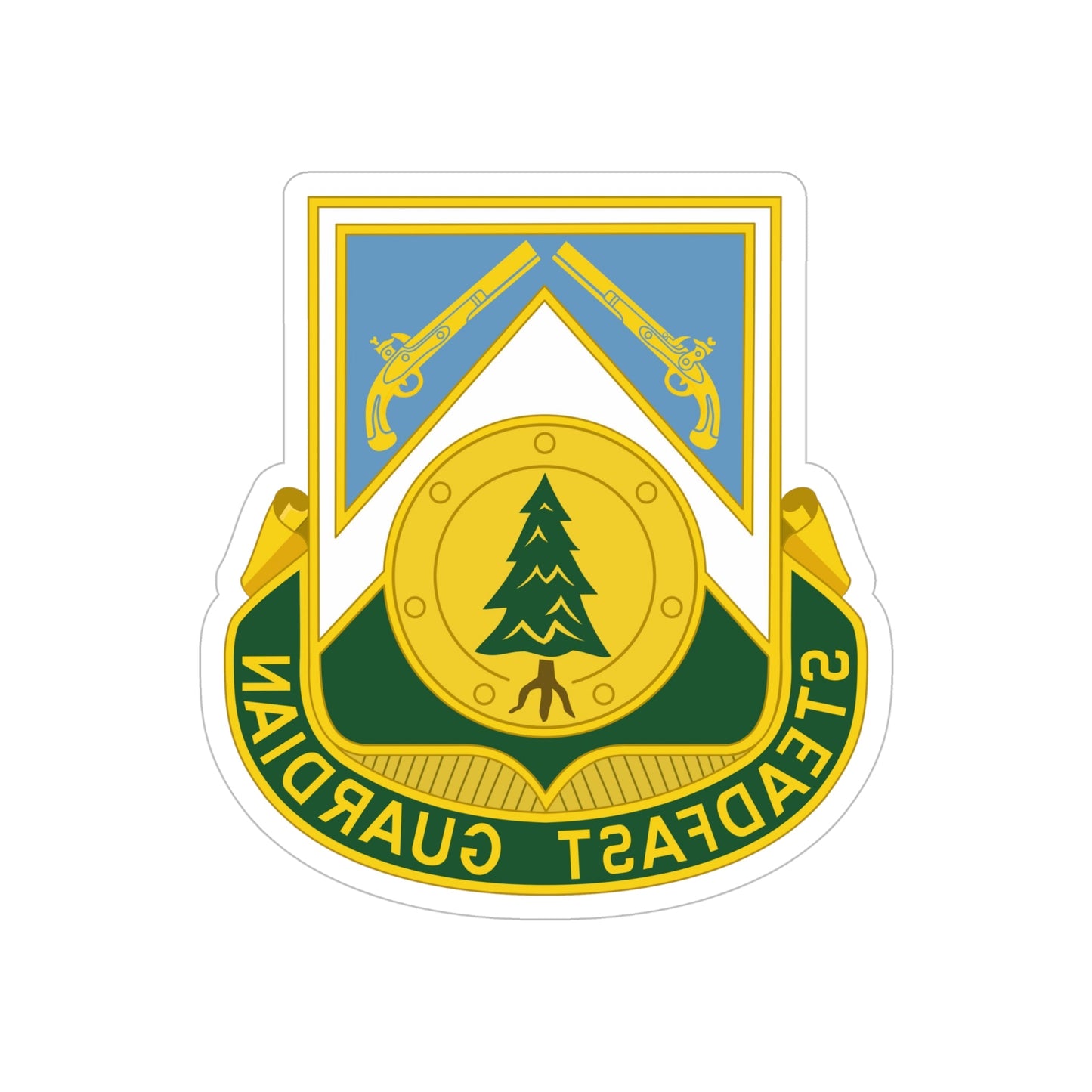 390th Military Police Battalion (U.S. Army) REVERSE PRINT Transparent STICKER-6" × 6"-The Sticker Space