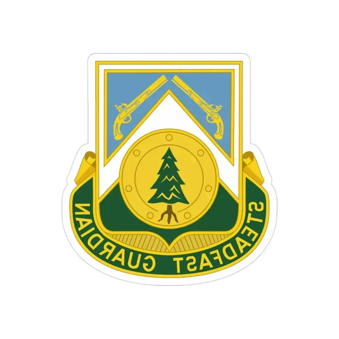 390th Military Police Battalion (U.S. Army) REVERSE PRINT Transparent Die-Cut STICKER 3 Inch Die-Cut Transparent - The Sticker Space