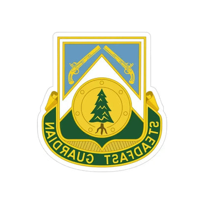 390th Military Police Battalion (U.S. Army) REVERSE PRINT Transparent Die-Cut STICKER 4 Inch Die-Cut Transparent - The Sticker Space