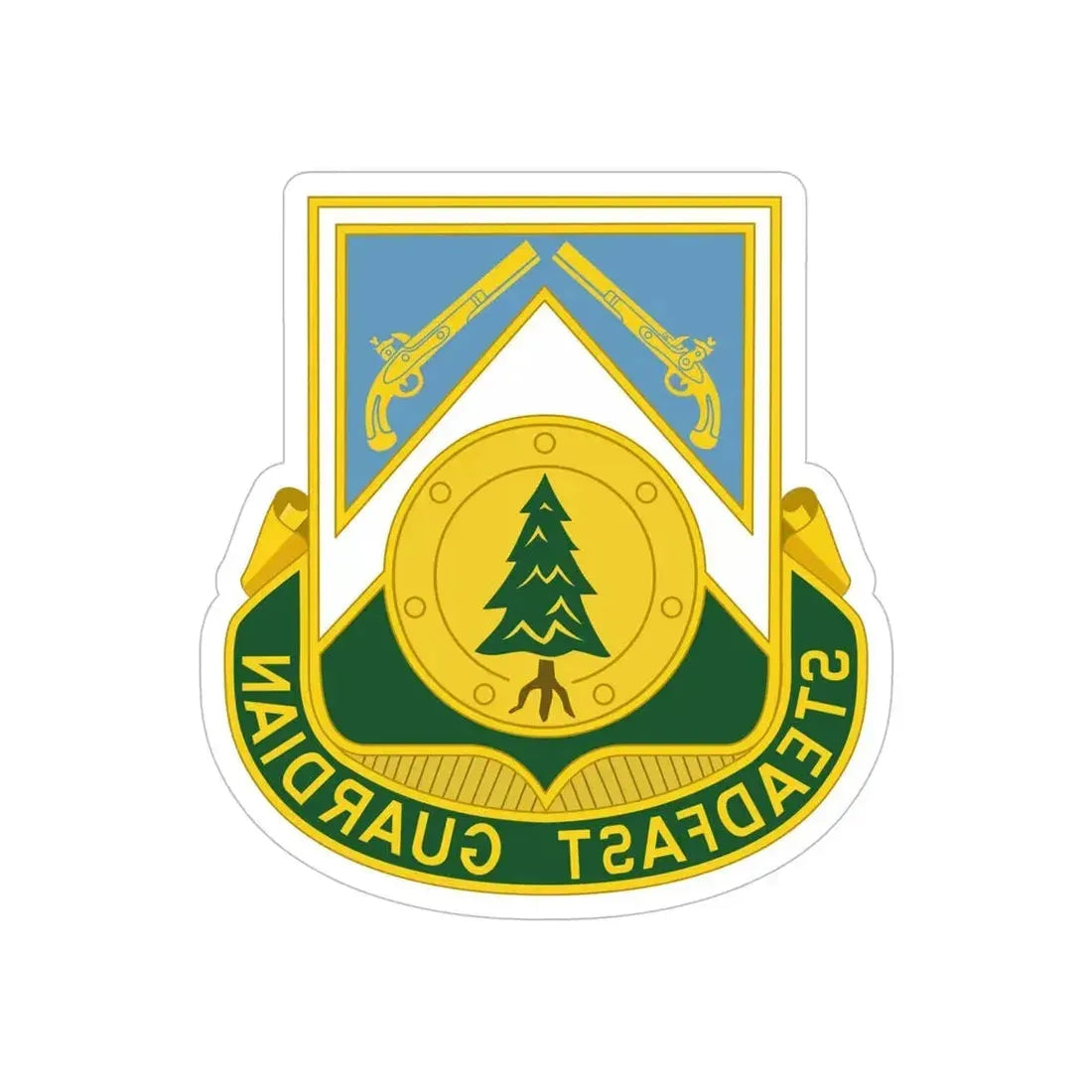 390th Military Police Battalion (U.S. Army) REVERSE PRINT Transparent Die-Cut STICKER - The Sticker Space