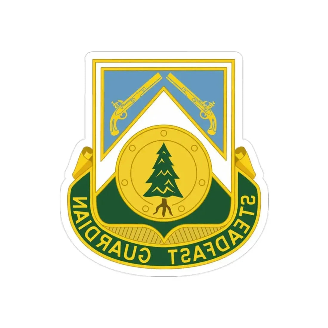 390th Military Police Battalion (U.S. Army) REVERSE PRINT Transparent Die-Cut STICKER - The Sticker Space