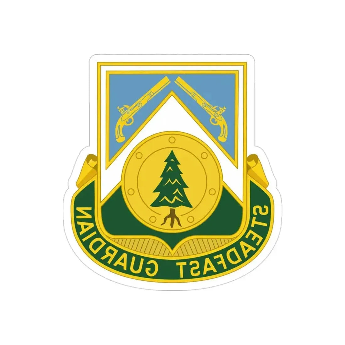 390th Military Police Battalion (U.S. Army) REVERSE PRINT Transparent Die-Cut STICKER - The Sticker Space