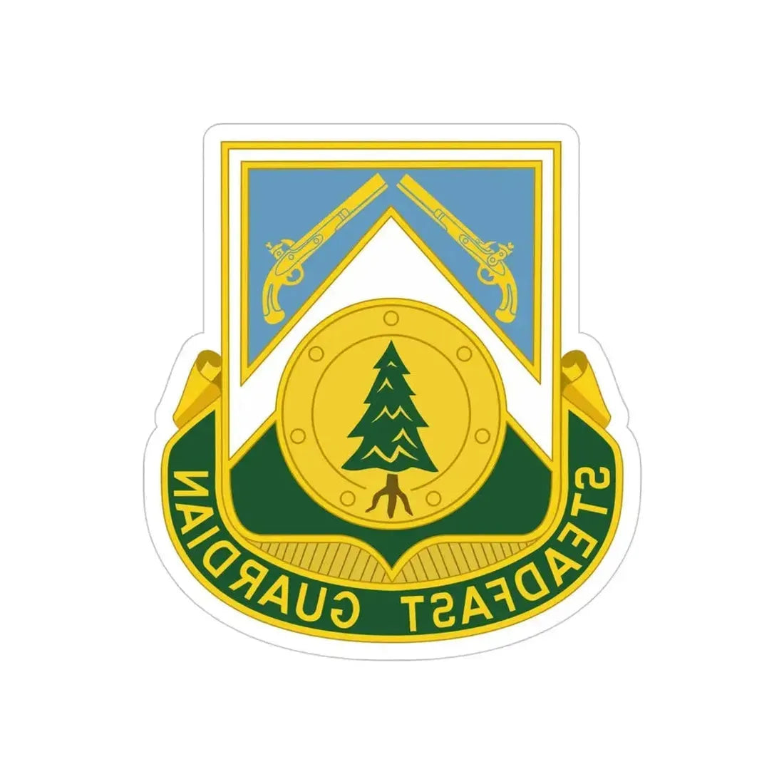 390th Military Police Battalion (U.S. Army) REVERSE PRINT Transparent Die-Cut STICKER - The Sticker Space