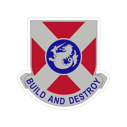 391 Engineer Battalion (U.S. Army) Transparent STICKER Die-Cut Vinyl Decal-3 Inch-The Sticker Space