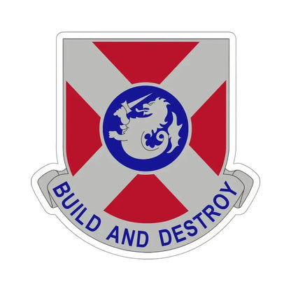 391 Engineer Battalion (U.S. Army) STICKER Vinyl Die-Cut Decal 4 Inch - The Sticker Space