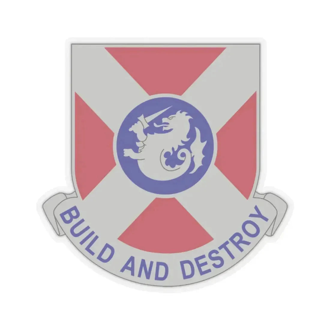 391 Engineer Battalion (U.S. Army) STICKER Vinyl Kiss-Cut Decal 2 Inch Transparent - The Sticker Space