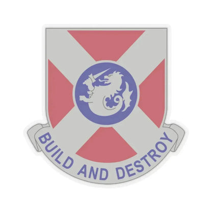 391 Engineer Battalion (U.S. Army) STICKER Vinyl Kiss-Cut Decal 2 Inch Transparent - The Sticker Space