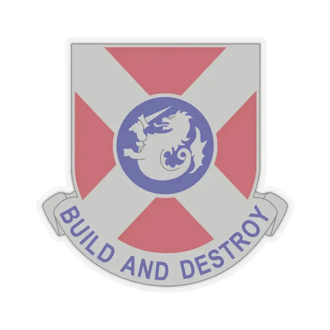 391 Engineer Battalion (U.S. Army) STICKER Vinyl Kiss-Cut Decal 3 Inch Transparent - The Sticker Space