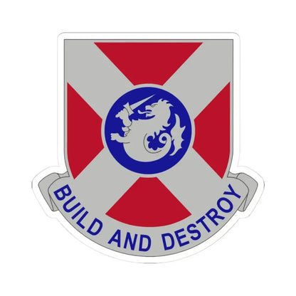 391 Engineer Battalion (U.S. Army) STICKER Vinyl Kiss-Cut Decal 3 Inch White - The Sticker Space