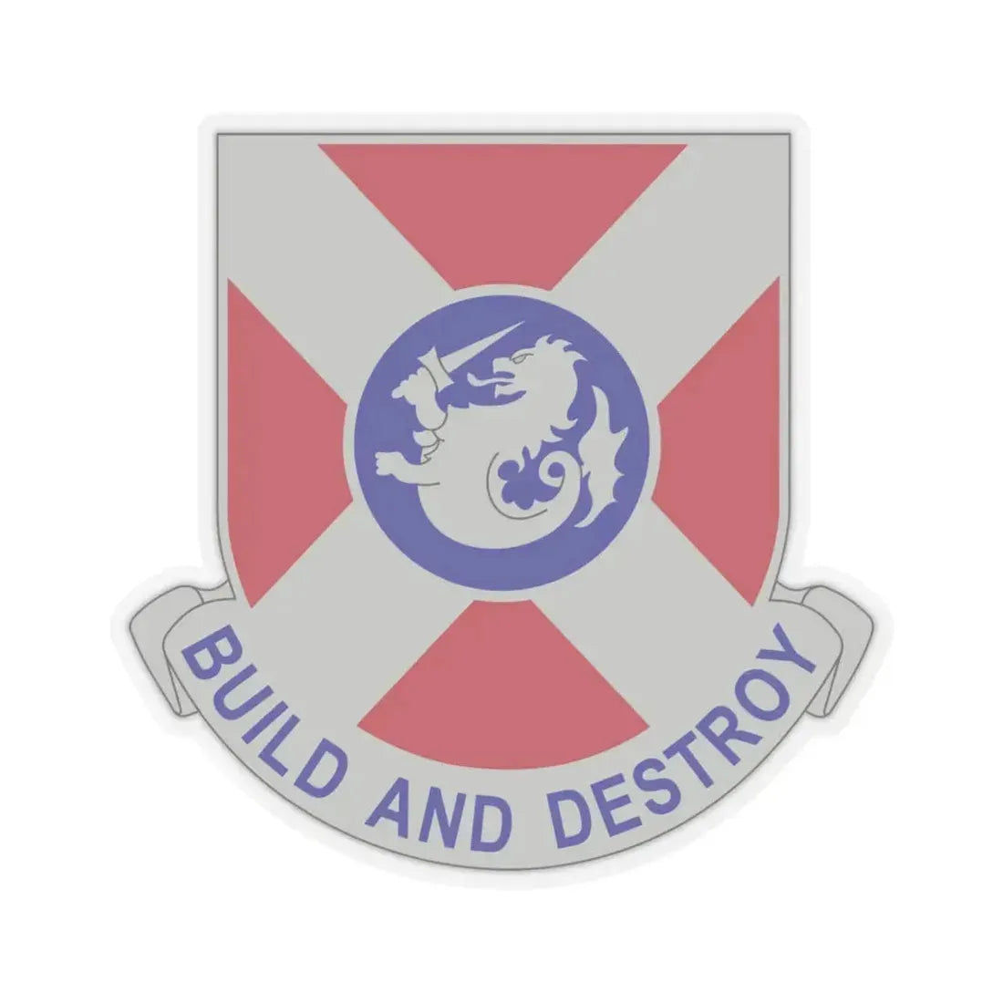 391 Engineer Battalion (U.S. Army) STICKER Vinyl Kiss-Cut Decal 4 Inch Transparent - The Sticker Space