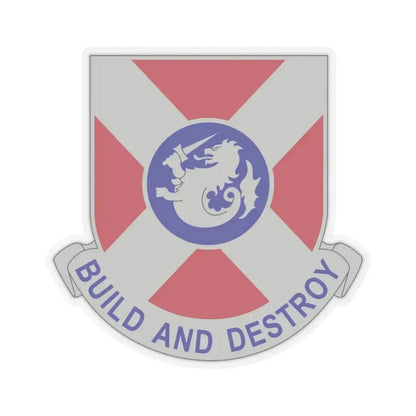 391 Engineer Battalion (U.S. Army) STICKER Vinyl Kiss-Cut Decal 4 Inch Transparent - The Sticker Space