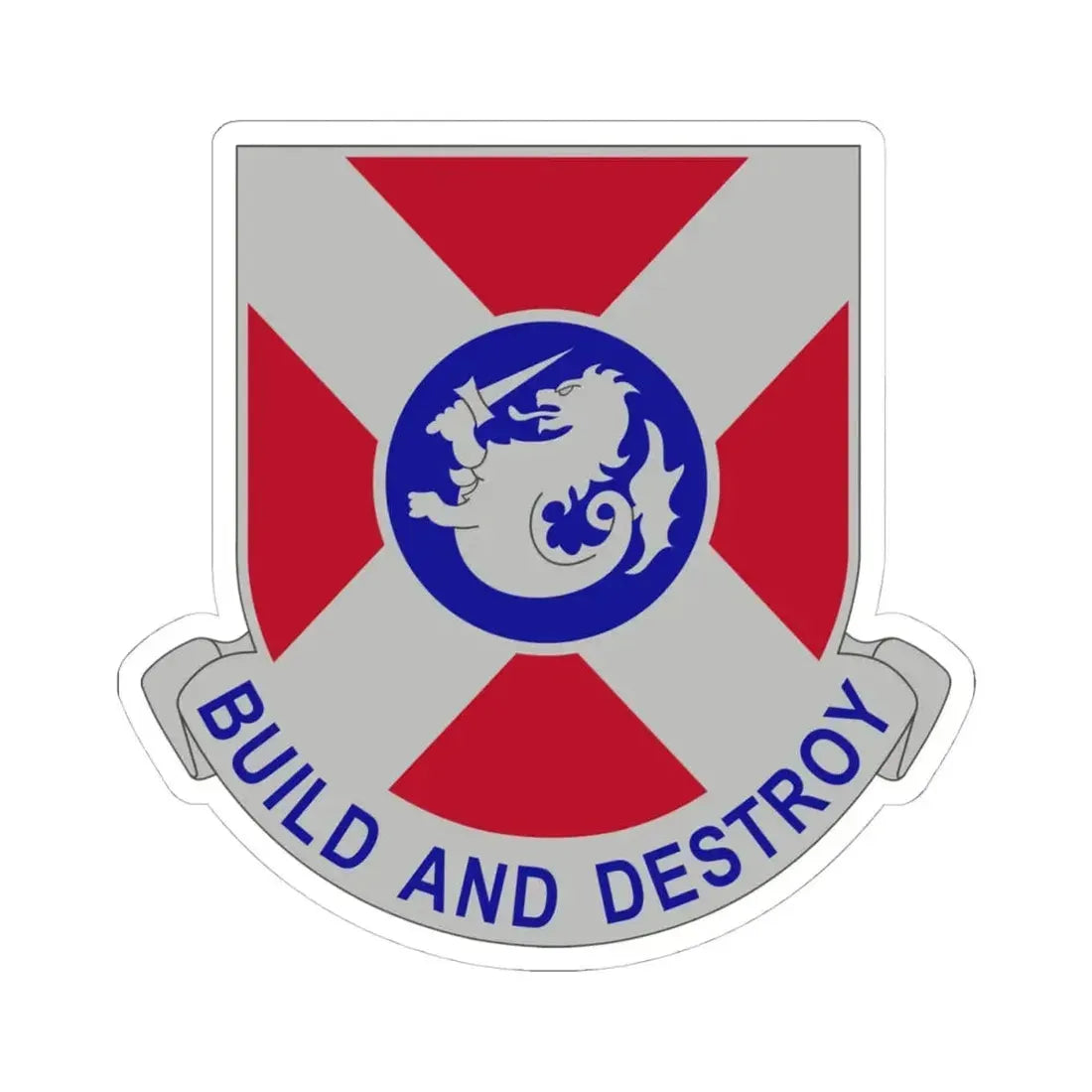 391 Engineer Battalion (U.S. Army) STICKER Vinyl Kiss-Cut Decal 4 Inch White - The Sticker Space
