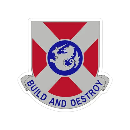 391 Engineer Battalion (U.S. Army) Transparent STICKER Die-Cut Vinyl Decal 3 Inch - The Sticker Space