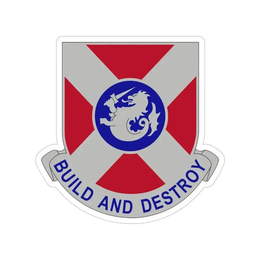 391 Engineer Battalion (U.S. Army) Transparent STICKER Die-Cut Vinyl Decal 6 Inch - The Sticker Space