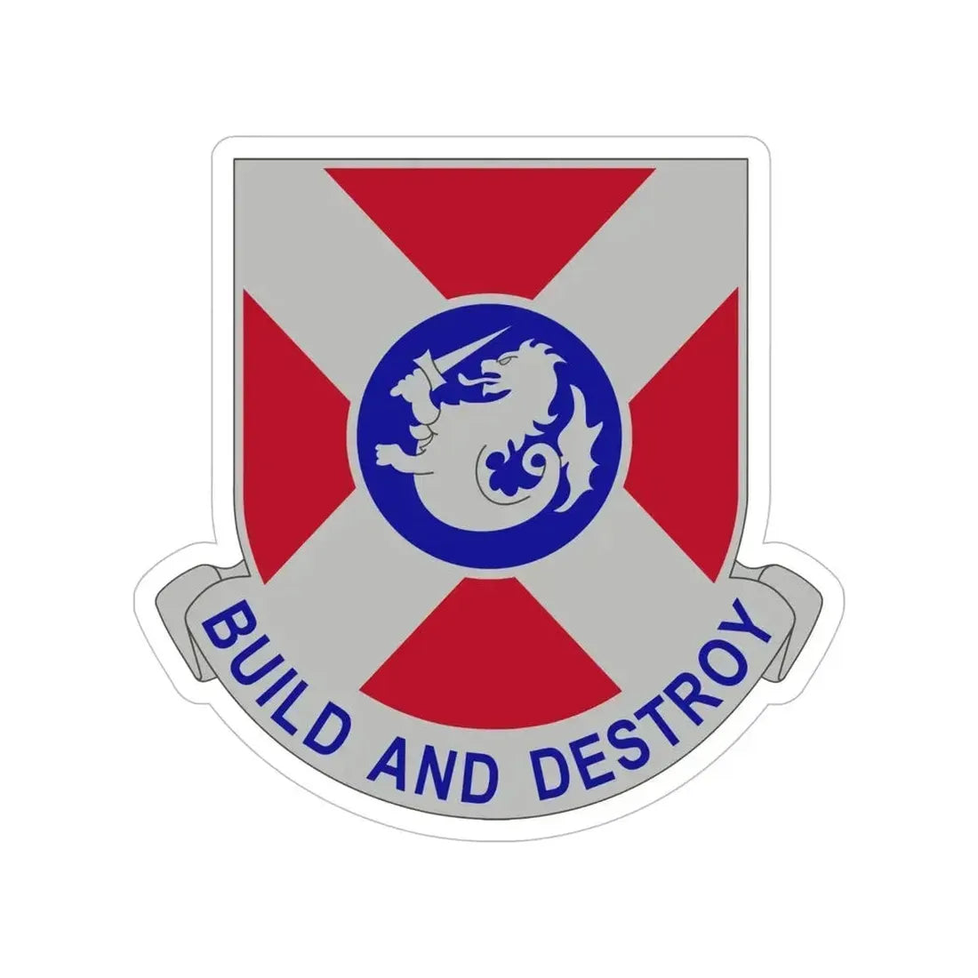 391 Engineer Battalion (U.S. Army) Transparent STICKER Die-Cut Vinyl Decal 6 Inch - The Sticker Space