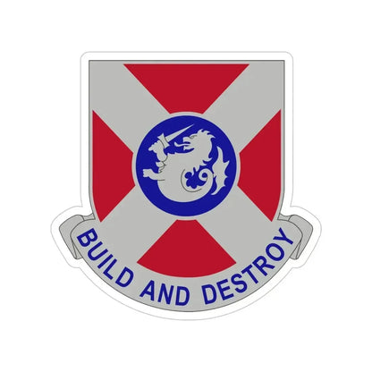 391 Engineer Battalion (U.S. Army) Transparent STICKER Die-Cut Vinyl Decal - The Sticker Space