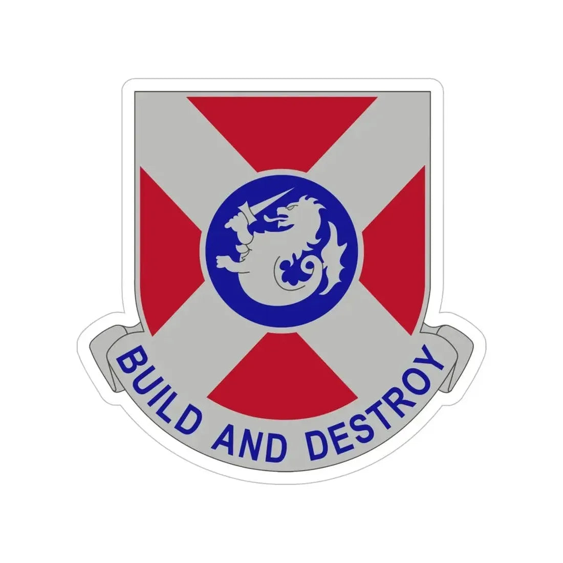 391 Engineer Battalion (U.S. Army) Transparent STICKER Die-Cut Vinyl Decal - The Sticker Space