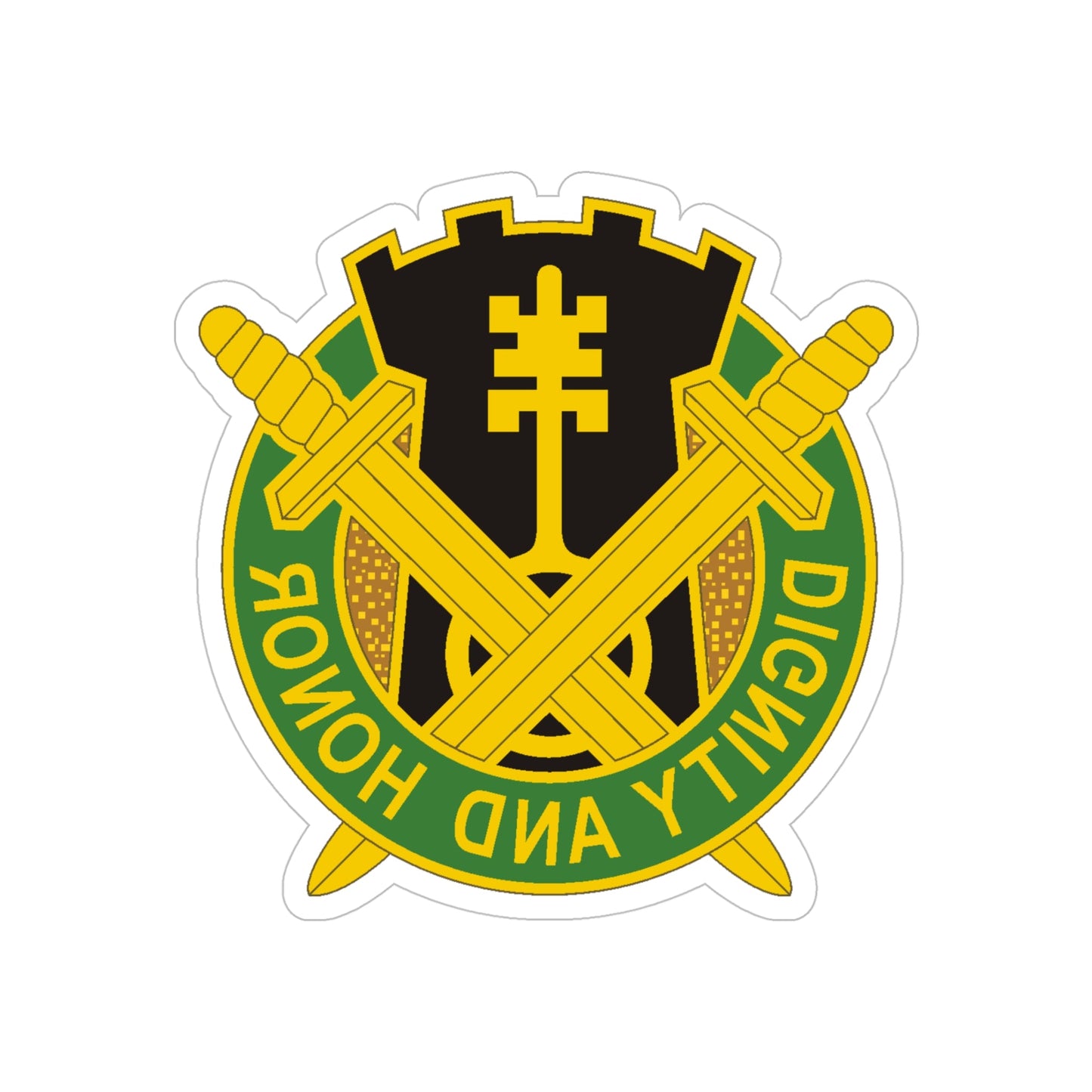 391 Military Police Battalion (U.S. Army) REVERSE PRINT Transparent STICKER-5" × 5"-The Sticker Space