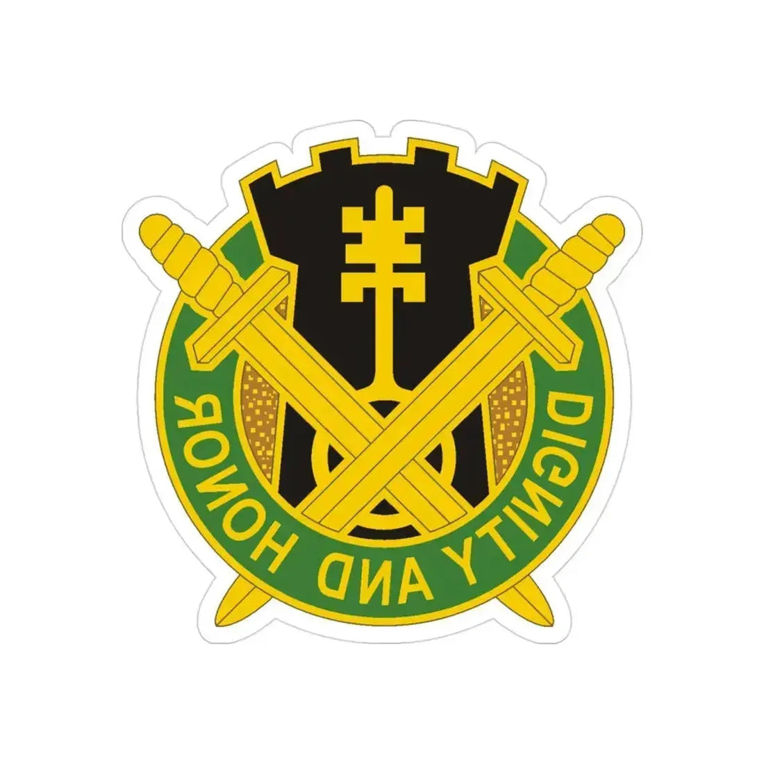391 Military Police Battalion (U.S. Army) REVERSE PRINT Transparent Die-Cut STICKER 3 Inch Die-Cut Transparent - The Sticker Space