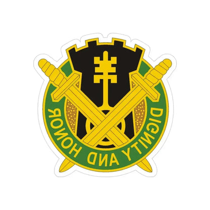 391 Military Police Battalion (U.S. Army) REVERSE PRINT Transparent Die-Cut STICKER 3 Inch Die-Cut Transparent - The Sticker Space