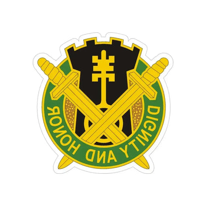 391 Military Police Battalion (U.S. Army) REVERSE PRINT Transparent Die-Cut STICKER 5 Inch Die-Cut Transparent - The Sticker Space