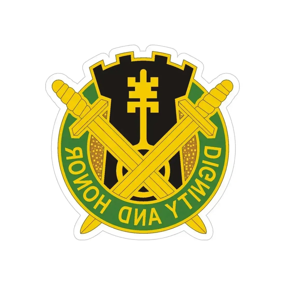 391 Military Police Battalion (U.S. Army) REVERSE PRINT Transparent Die-Cut STICKER 6 Inch Die-Cut Transparent - The Sticker Space