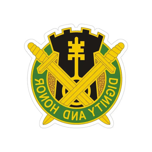 391 Military Police Battalion (U.S. Army) REVERSE PRINT Transparent Die-Cut STICKER 6 Inch Die-Cut Transparent - The Sticker Space