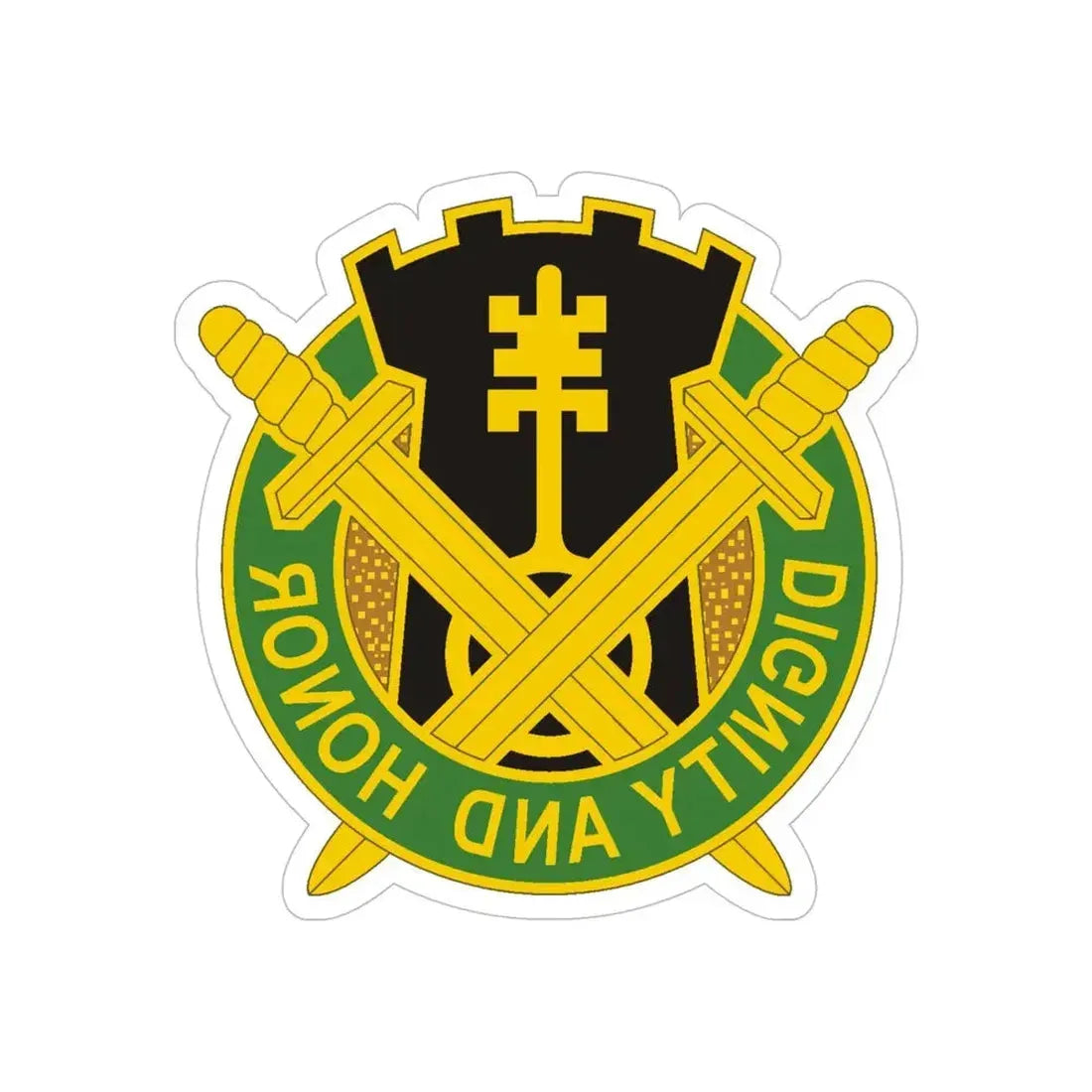 391 Military Police Battalion (U.S. Army) REVERSE PRINT Transparent Die-Cut STICKER - The Sticker Space