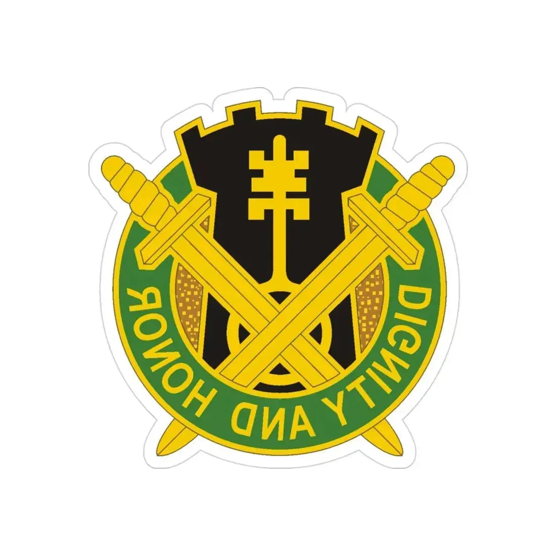 391 Military Police Battalion (U.S. Army) REVERSE PRINT Transparent Die-Cut STICKER - The Sticker Space