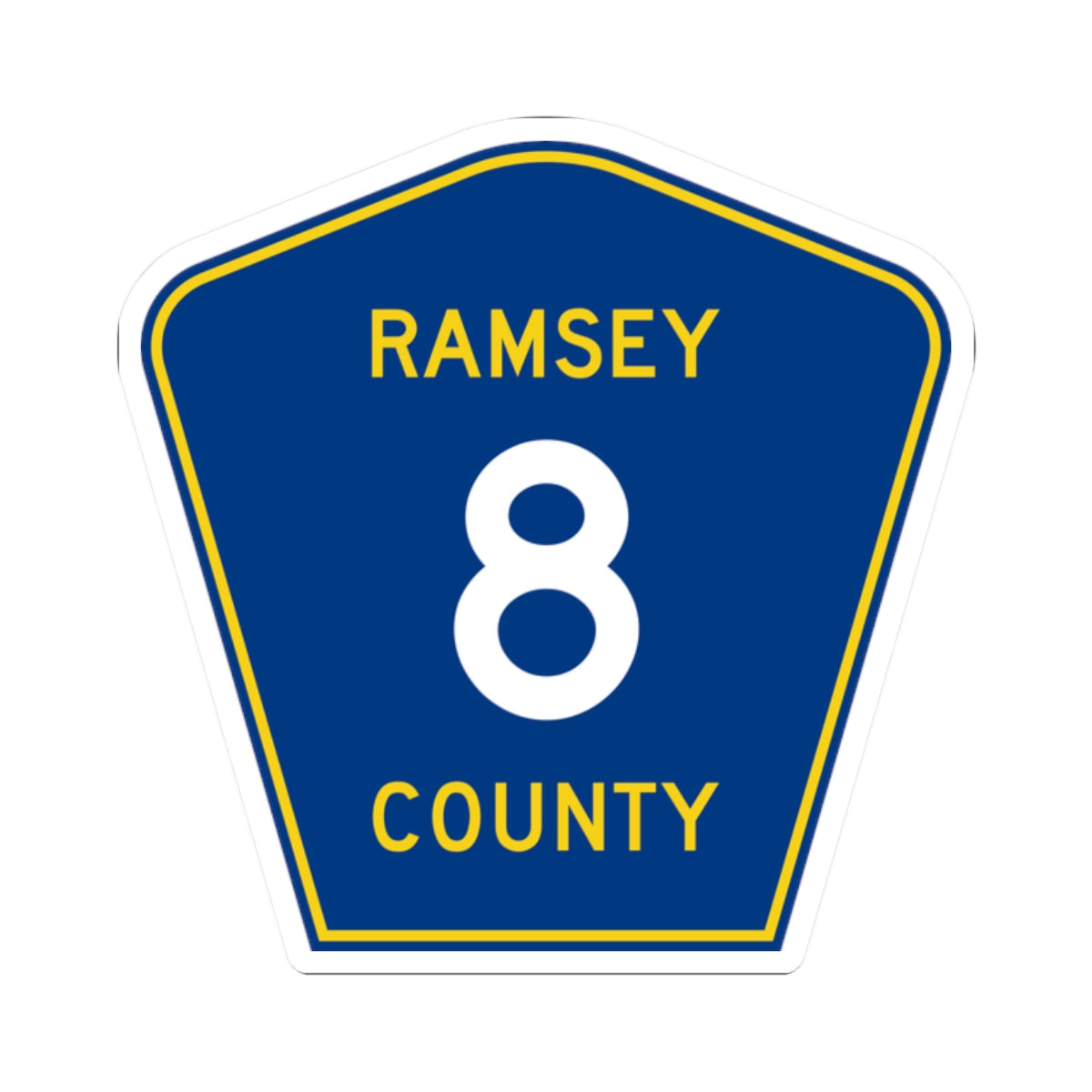 Ramsey County 8 MN (Minnesota) (Road Sign) STICKER Vinyl Kiss-Cut Decal