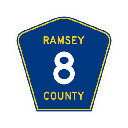 Ramsey County 8 MN (Minnesota) (Road Sign) STICKER Vinyl Kiss-Cut Decal