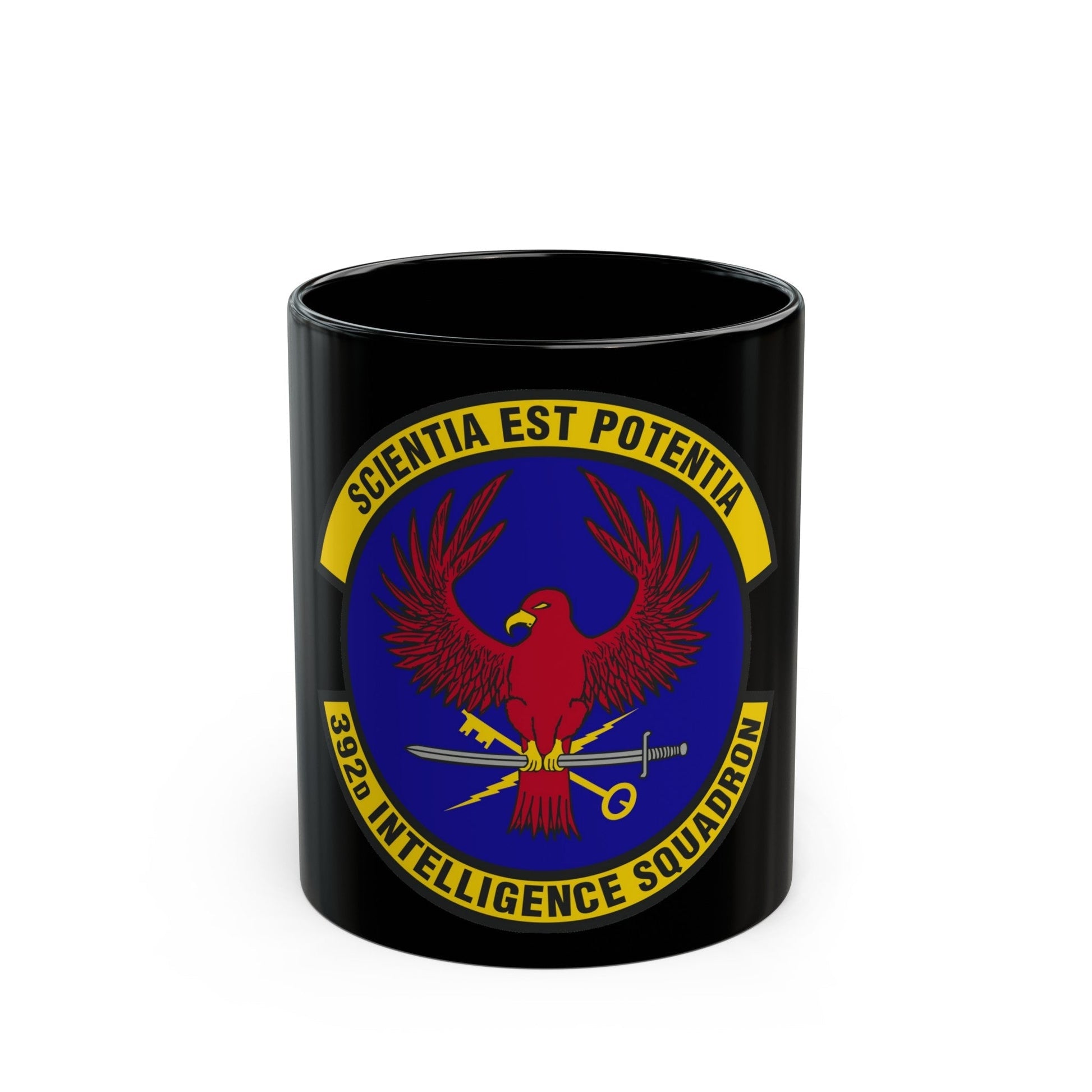 392 Intelligence Squadron ACC (U.S. Air Force) Black Coffee Mug-11oz-The Sticker Space