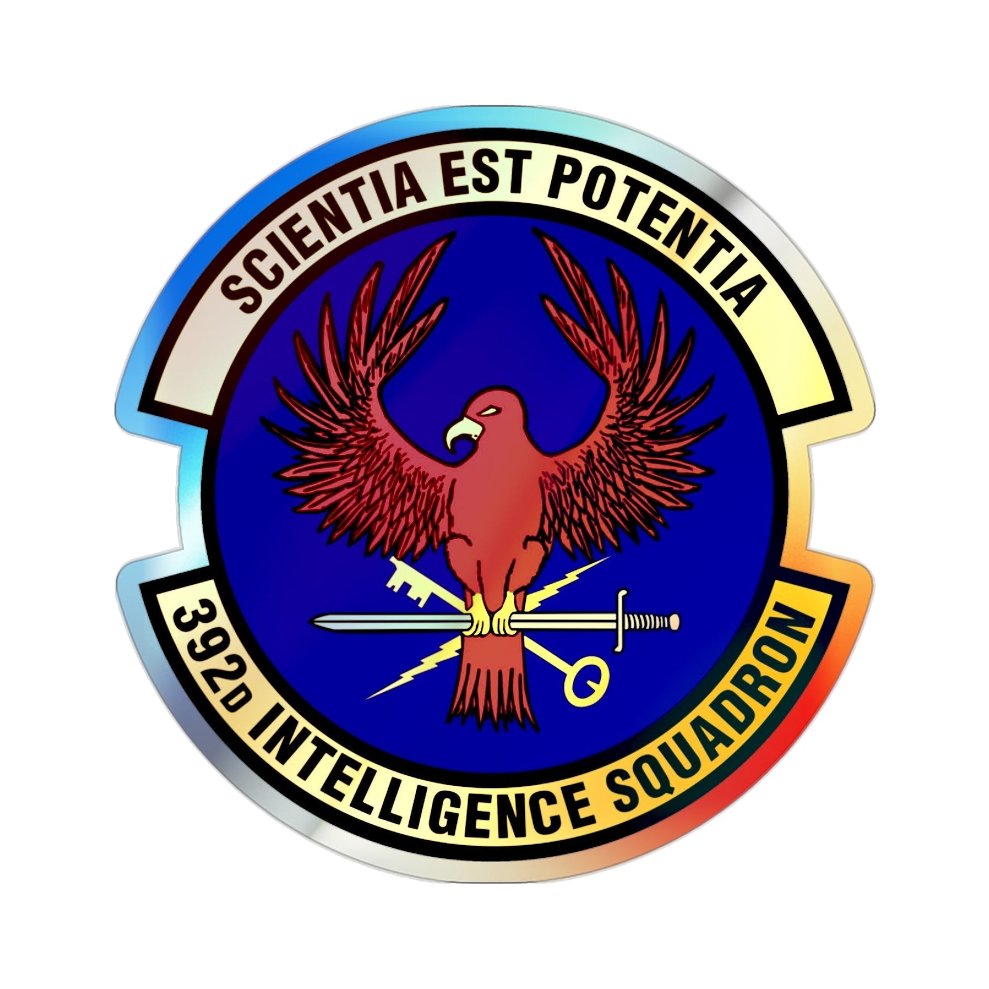 392 Intelligence Squadron ACC (U.S. Air Force) Holographic STICKER Die-Cut Vinyl Decal-2 Inch-The Sticker Space