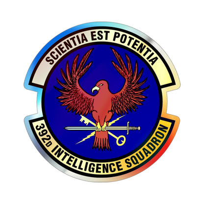 392 Intelligence Squadron ACC (U.S. Air Force) Holographic STICKER Die-Cut Vinyl Decal-3 Inch-The Sticker Space