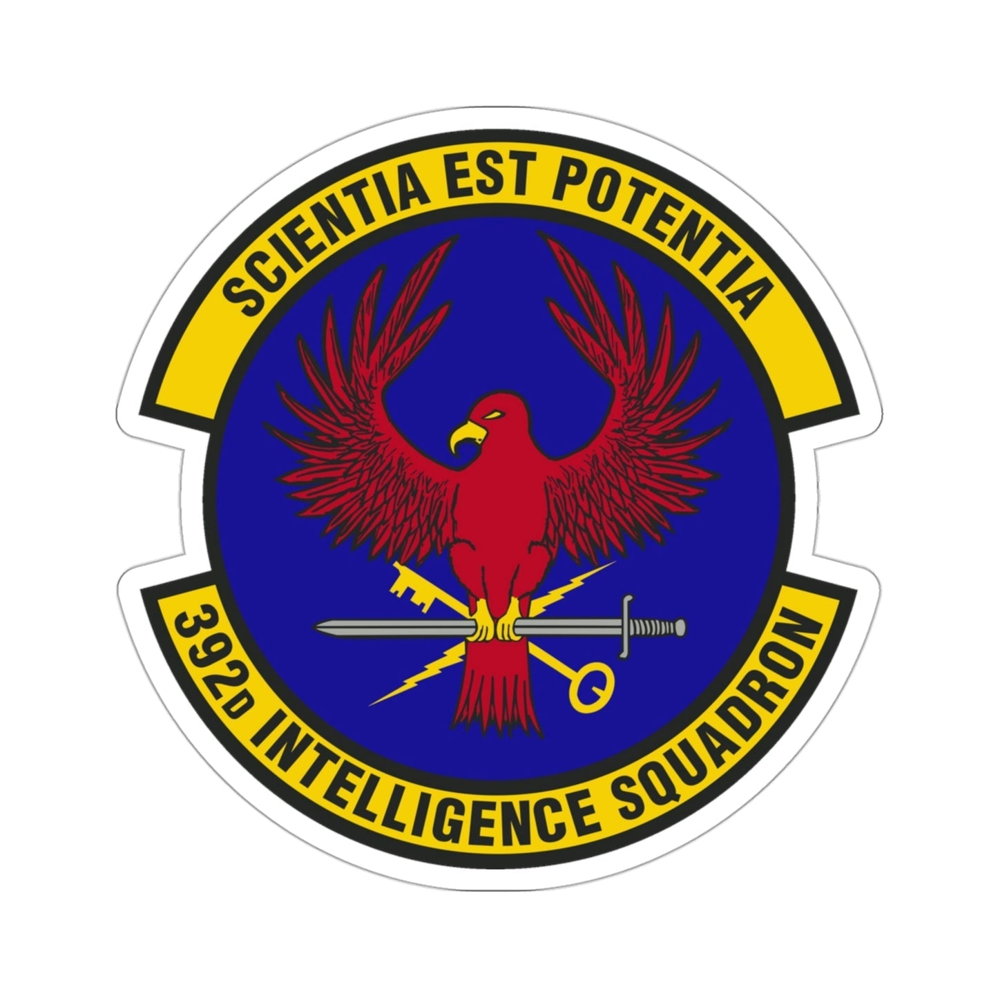 392 Intelligence Squadron ACC (U.S. Air Force) STICKER Vinyl Die-Cut Decal-3 Inch-The Sticker Space