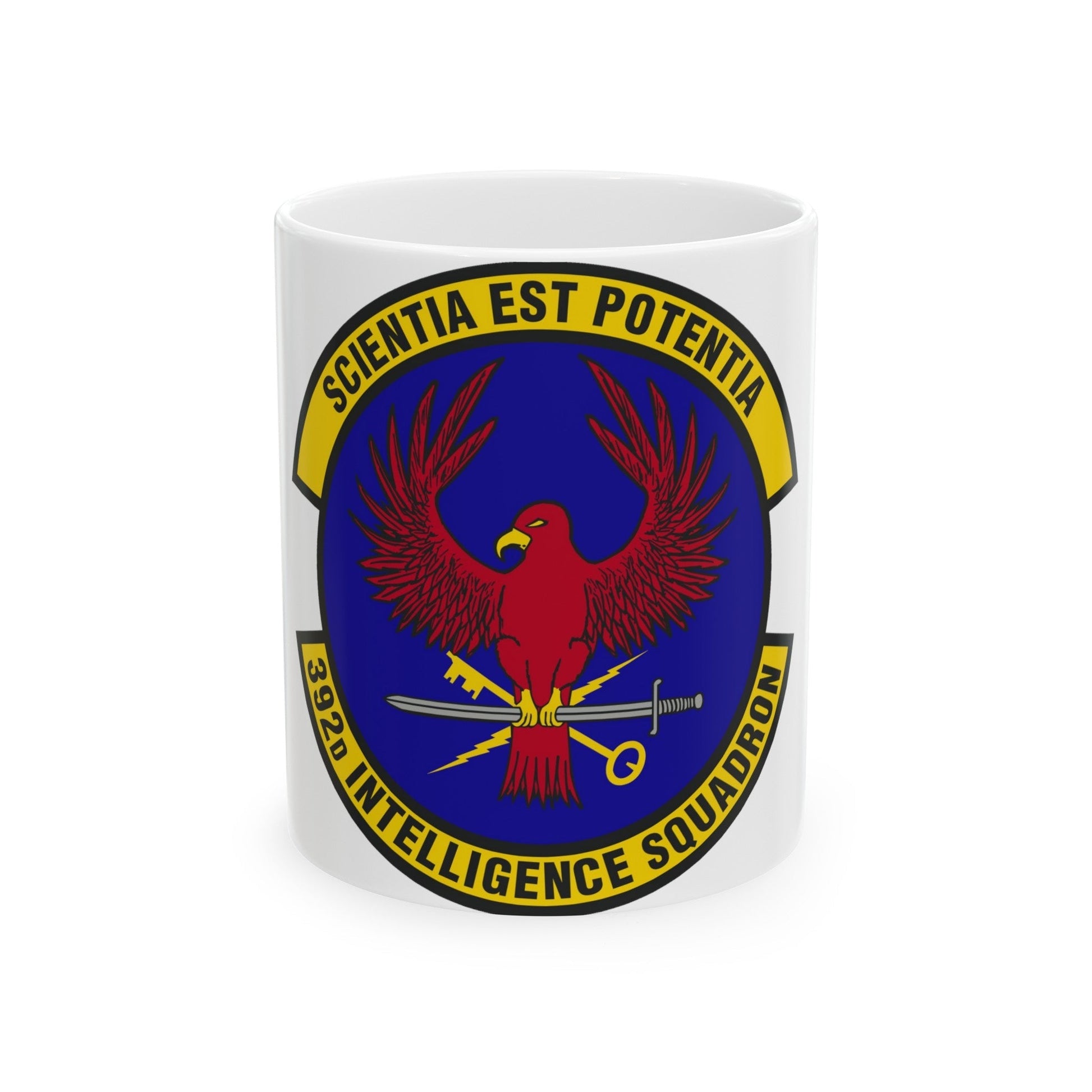 392 Intelligence Squadron ACC (U.S. Air Force) White Coffee Mug-11oz-The Sticker Space