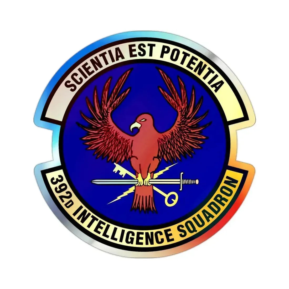 392 Intelligence Squadron ACC (U.S. Air Force) Holographic STICKER Die-Cut Vinyl Decal 2 Inch Holographic - The Sticker Space