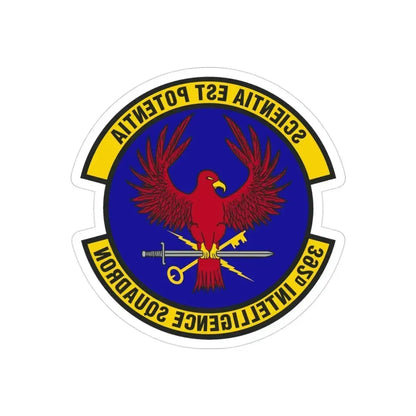 392 Intelligence Squadron ACC (U.S. Air Force) REVERSE PRINT Transparent Die-Cut STICKER 3 Inch Die-Cut Transparent - The Sticker Space