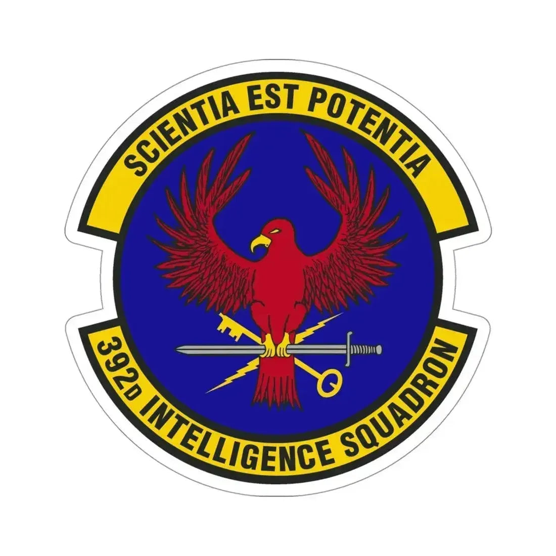 392 Intelligence Squadron ACC (U.S. Air Force) STICKER Vinyl Die-Cut Decal 4 Inch - The Sticker Space