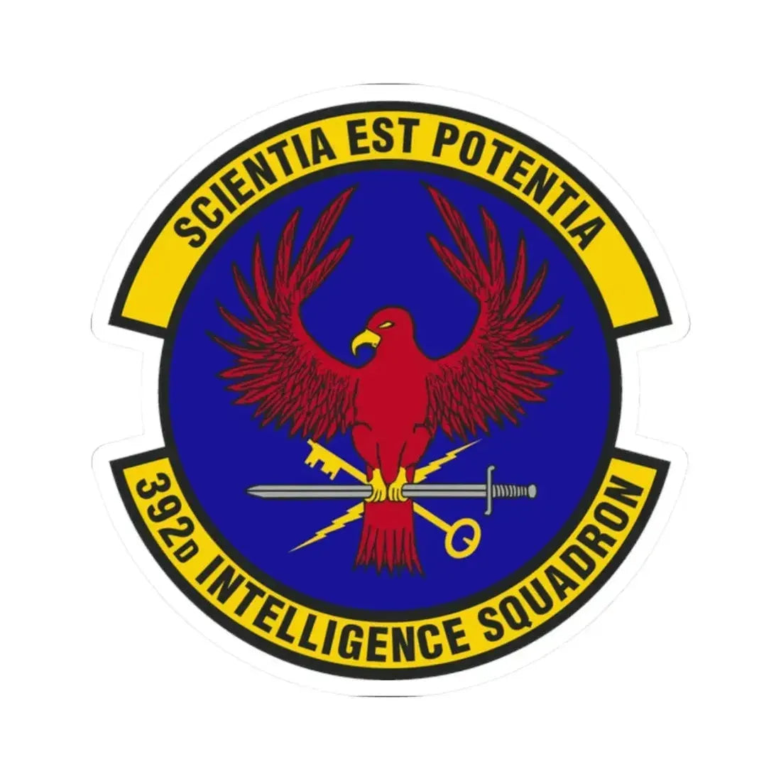 392 Intelligence Squadron ACC (U.S. Air Force) STICKER Vinyl Kiss-Cut Decal 2 Inch White - The Sticker Space