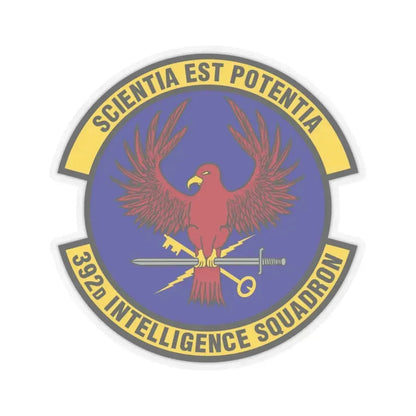 392 Intelligence Squadron ACC (U.S. Air Force) STICKER Vinyl Kiss-Cut Decal 4 Inch Transparent - The Sticker Space