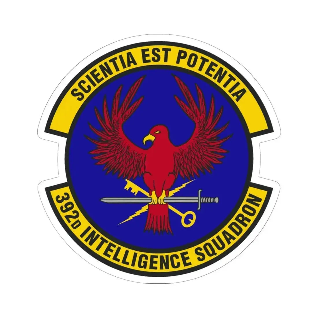 392 Intelligence Squadron ACC (U.S. Air Force) STICKER Vinyl Kiss-Cut Decal 6 Inch White - The Sticker Space