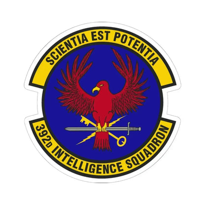 392 Intelligence Squadron ACC (U.S. Air Force) STICKER Vinyl Kiss-Cut Decal 6 Inch White - The Sticker Space