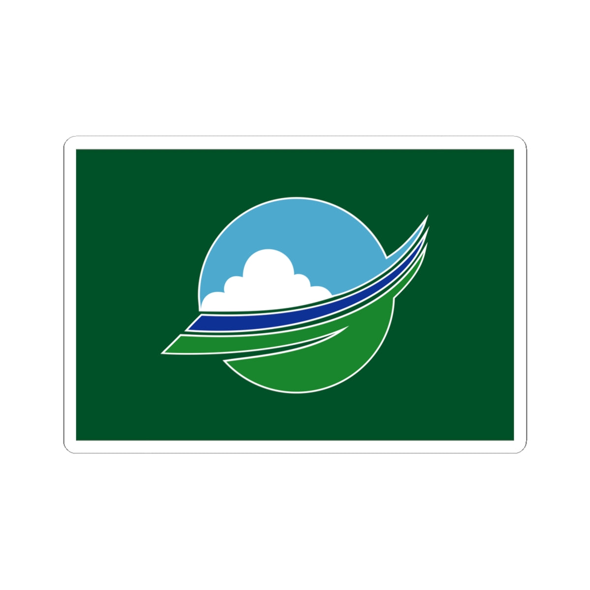 Flag of Ozora Hokkaido (Japan) STICKER Vinyl Kiss-Cut Decal