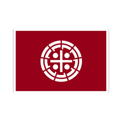 Flag of Kurume Fukuoka (Japan) STICKER Vinyl Kiss-Cut Decal